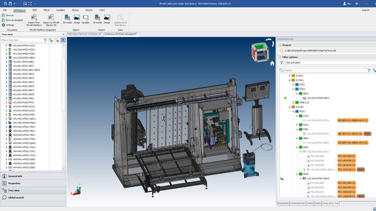 Progetto cavi in 3D